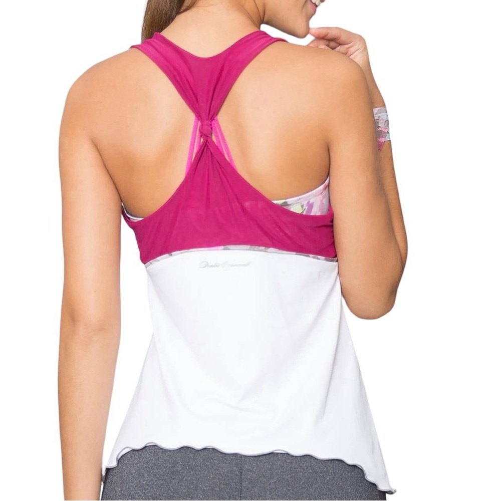 Denise Cronwall Activewear Wyn Layer Top Tennis Pickle Ball Athletic Fit Size L - Picture 2 of 12